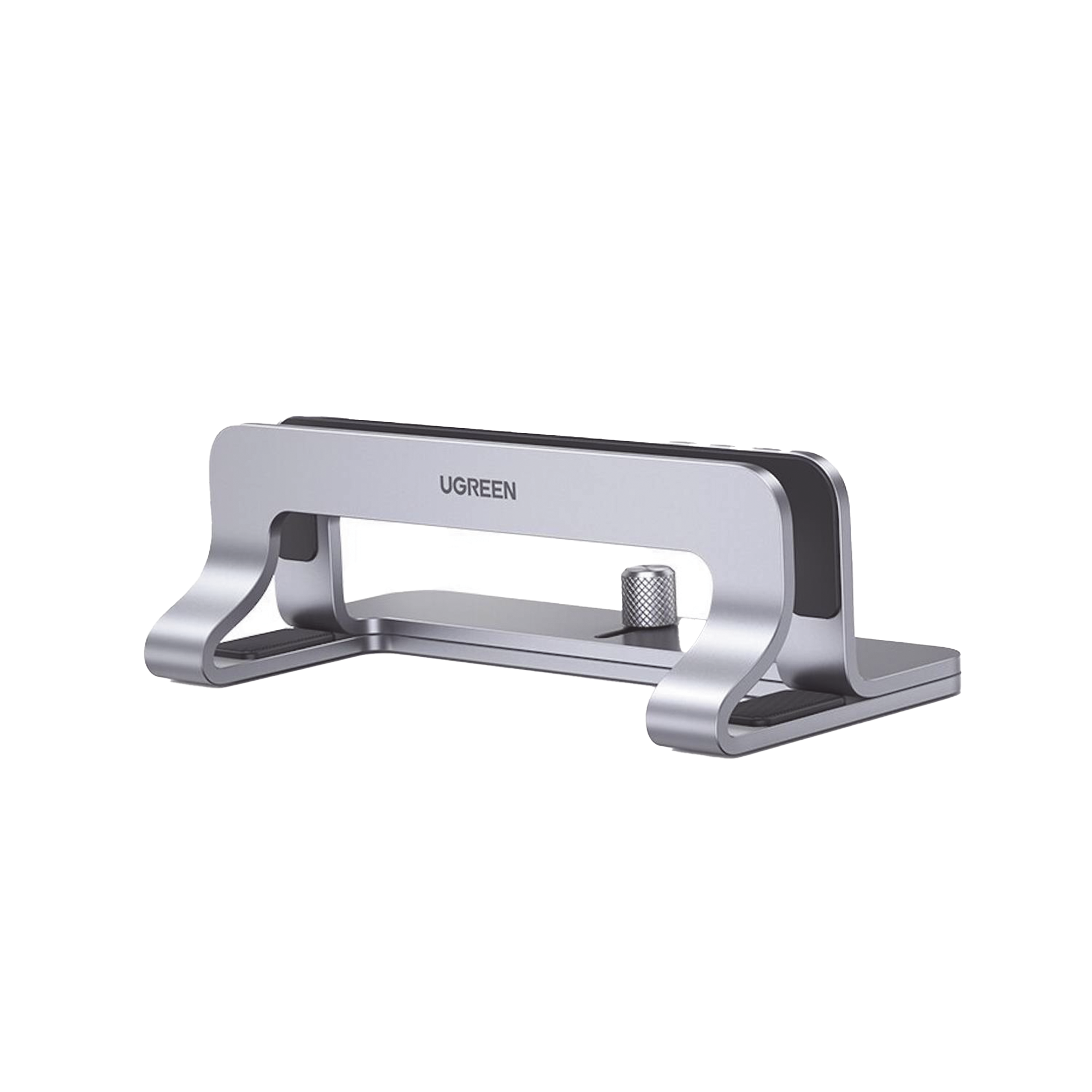 Soporte Vertical para Laptop / Adecuado para escritorio / Anchura Ajustable (12-26mm) / Amplia compatibilidad / Anti-Arañazos / Anti-Deslizante /Ajustable Mediante Tornillos / Color Plata / Aluminio + Silicona Soporte Vertical para Laptop / Adecuado para escritorio / Anchura Ajustable (12-26mm) / Amplia compatibilidad / Anti-Arañazos / Anti-Deslizante /Ajustable Mediante Tornillos / Color Plata / Aluminio + Silicona